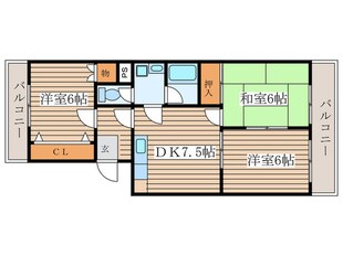 ハ－モニ－ヴィラの物件間取画像